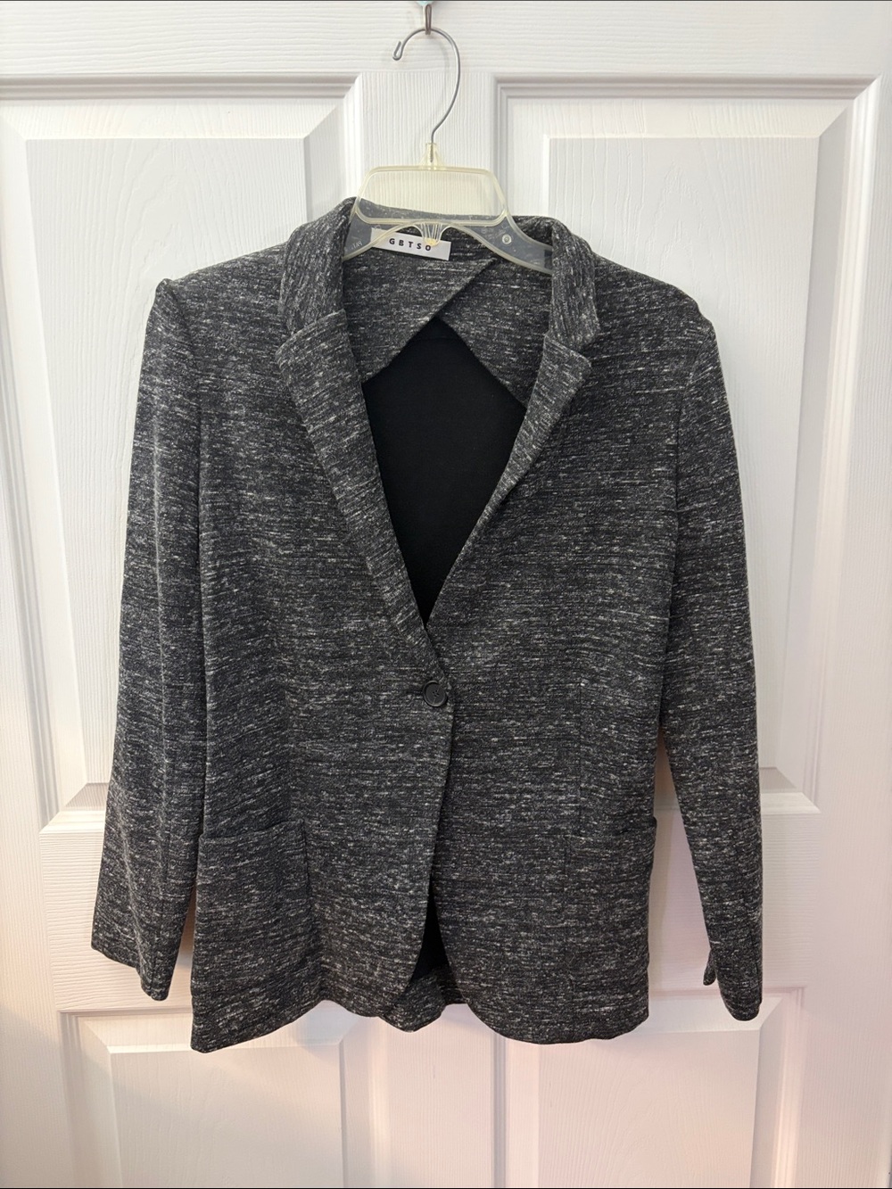 GBTSO women’s grey wool cotton blend blazer